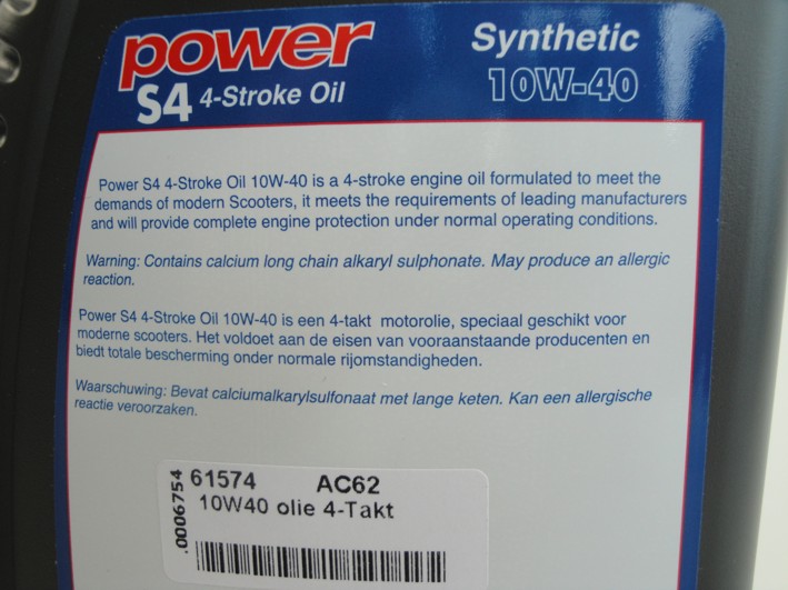 Picture of 10W40 oil 4-stroke