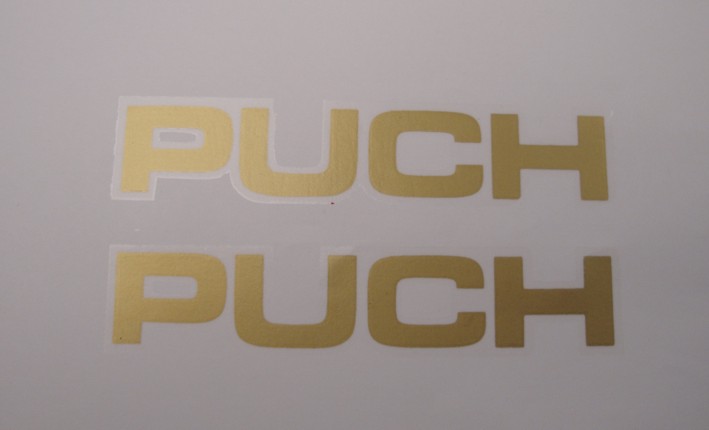 Picture of Transferset Puch goud 12cm 2-delig