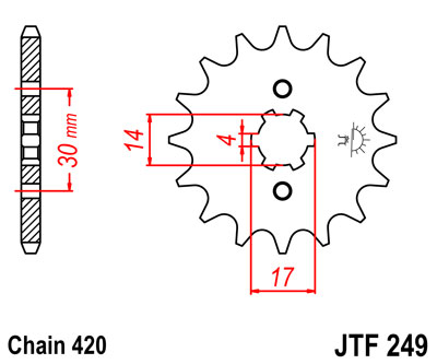 Picture of Front sprocket 14T Kawasaki AR50