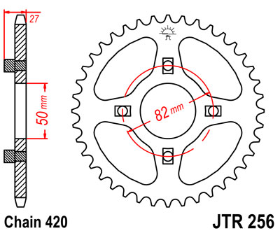 Picture of Rear Sprocket 46T SS/Dax/ZB/CB