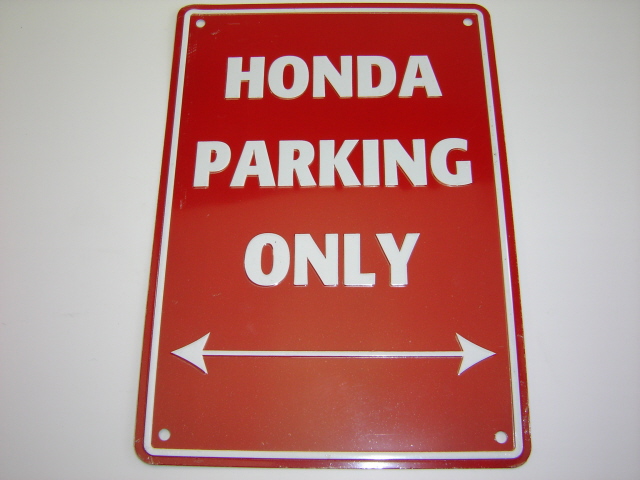 Afbeelding van Parkeer bord, Honda Parking only