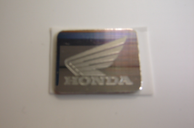 Afbeelding van Embleem wing Honda zilver in stuurplaat