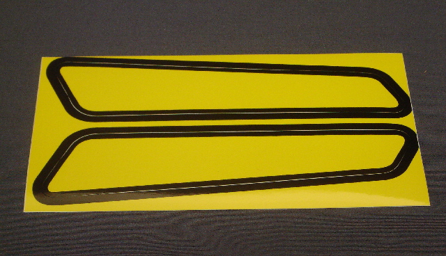 Afbeelding van Transfer set L+R geel met zwarte rand