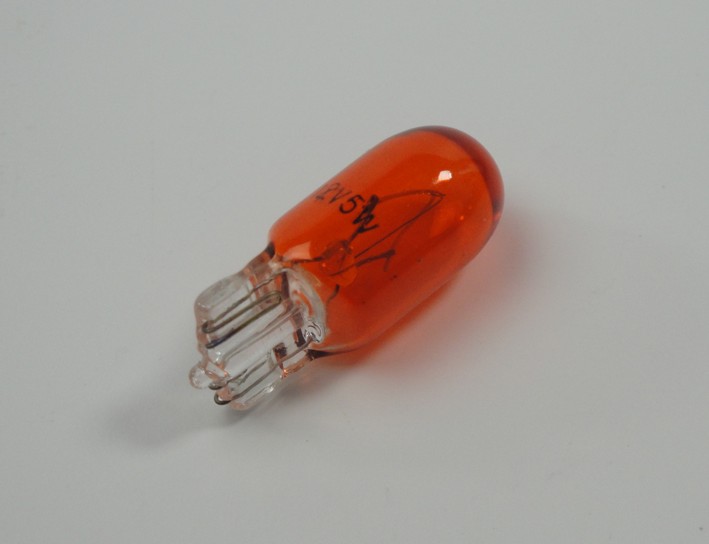 Afbeelding van Lamp 12V 5W T10 Wedge insteek oranje