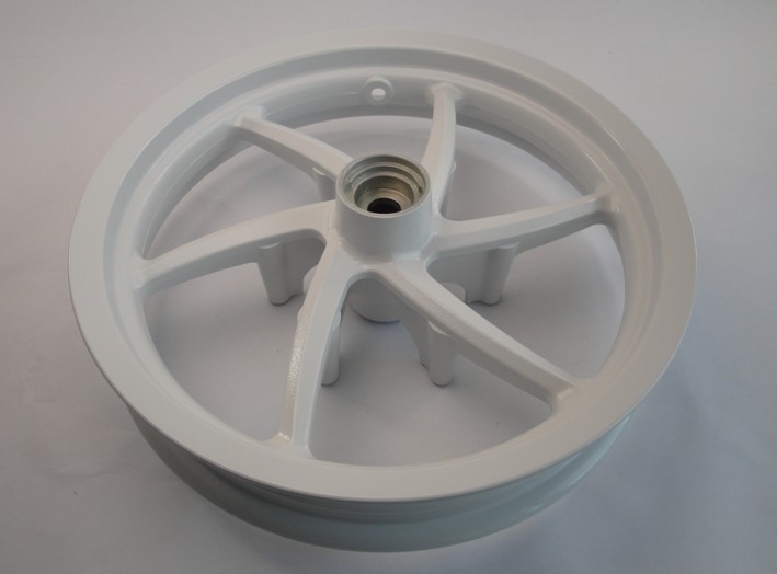 Picture of Front wheel Kymco Super8 white orig. 