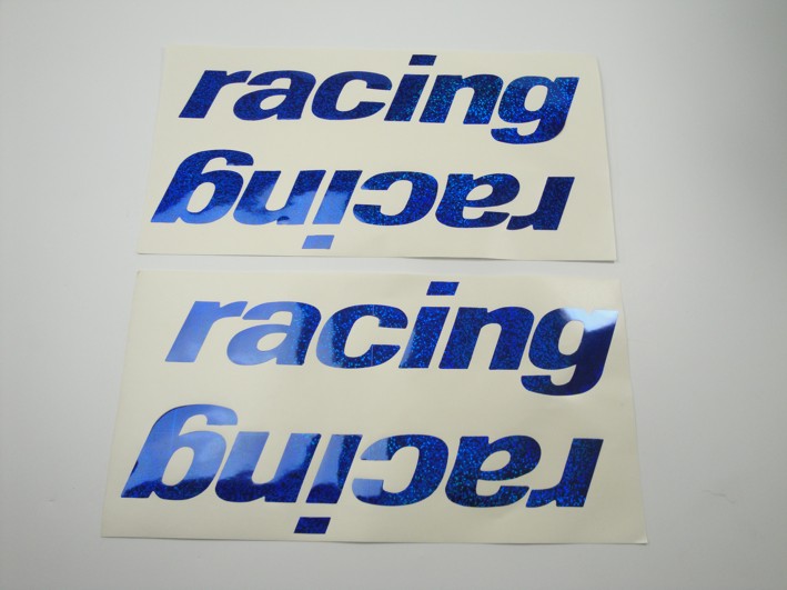 Picture of sticker set racing blue 4pcs 