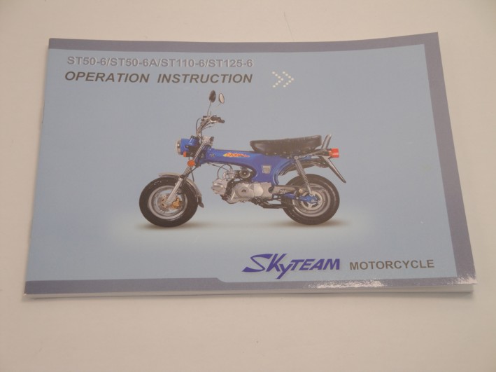 Picture of instruction book skyteam skymax dax mod.