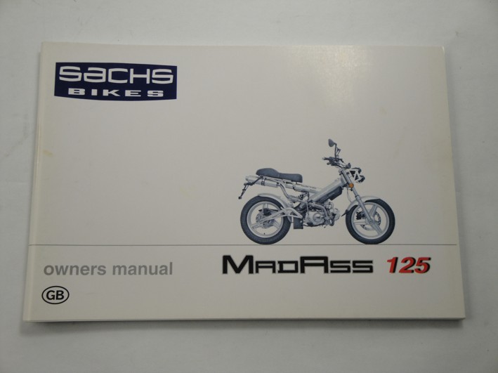 Picture of instruction book sachs madass 125cc 