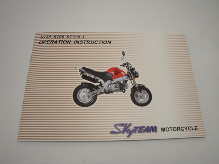 Picture of instruction book skyteam pbr 