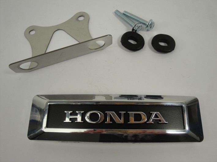 Picture of Fork badge Honda black with bracket